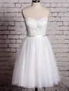 Ball Gown Discounted White Lace Tulle Sashes/Ribbons Sweetheart Wedding Dress #UKM00020533