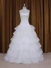 Ball Gown Sweetheart Tulle Floor-length Wedding Dresses With Appliques Lace #UKM00021980