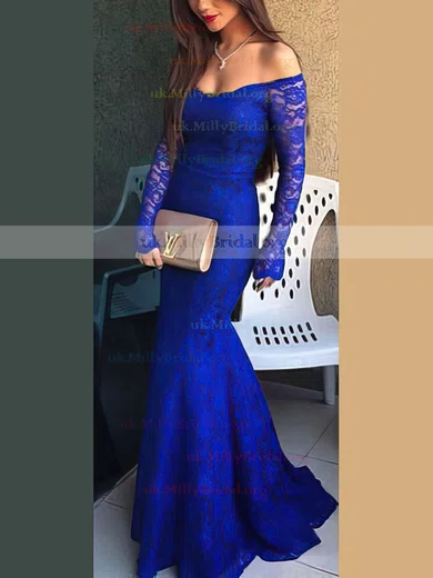 Royal Blue Long Sleeve Square Trumpet Mermaid Prom Dress Royal Blue Long Sleeve Square Trumpet Mermaid Prom Dress