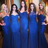 Sweetheart Tulle Ruffles Online Royal Blue Trumpet/Mermaid Bridesmaid Dress #UKM01012782