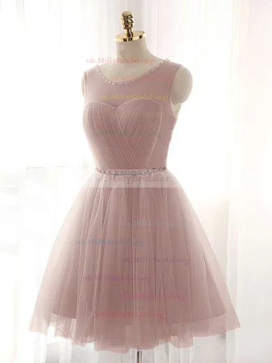 Light pink 2024 short prom dresses