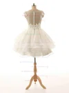 Ball Gown Scoop Neck Tulle with Appliques Lace Short/Mini Cute Prom Dresses #UKM020103064