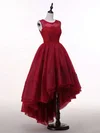 Ball Gown Scoop Neck Organza Asymmetrical Beading Prom Dresses #UKM020103126
