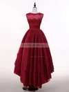 Ball Gown Scoop Neck Organza Asymmetrical Beading Prom Dresses #UKM020103126