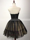 Princess Sweetheart Tulle with Appliques Lace Short/Mini Black For Less Prom Dresses #UKM020103252