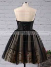 Princess Sweetheart Tulle with Appliques Lace Short/Mini Black For Less Prom Dresses #UKM020103252