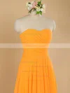 Girls Sweetheart Ruffles Sheath/Column Chiffon Orange Bridesmaid Dress #UKM01012484