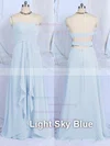 Girls Sweetheart Ruffles A-line Lavender Chiffon Bridesmaid Dresses #UKM01012502