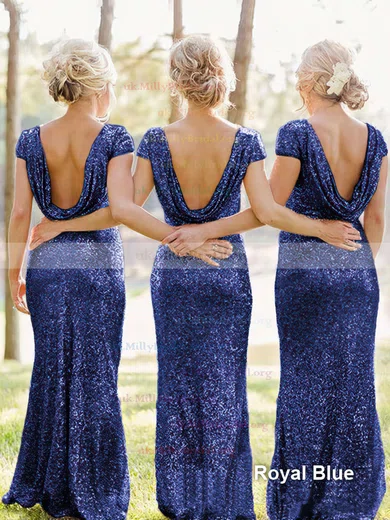 Royal blue 2025 sequin bridesmaid dress