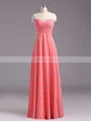 Sweetheart Chiffon Floor-length Ruffles Lace-up Lavender Bridesmaid Dresses #UKM01012796