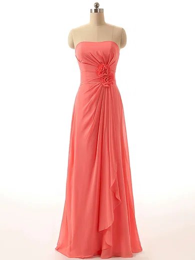 Strapless on sale chiffon gown