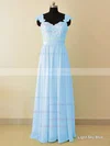 Sweetheart Chiffon Floor-length Appliques Lace Sage Top Bridesmaid Dresses #UKM01012874