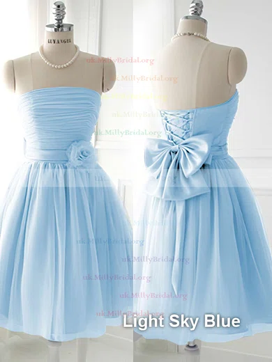 Light blue hotsell short bridesmaid dress