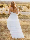 A-line Sweetheart Tulle with Sashes / Ribbons Floor-length Elegant Wedding Dresses #UKM00022620