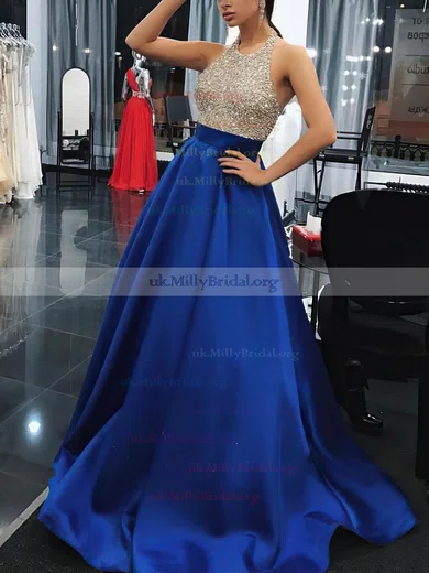 Royal blue and silver formal clearance dress