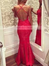 Trumpet/Mermaid Sweetheart Lace Floor-length Appliques Lace Prom Dresses #UKM020102434