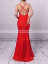 Trumpet/Mermaid Sweetheart Lace Floor-length Appliques Lace Prom Dresses #UKM020102434