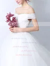 Ball Gown Off-the-shoulder Tulle with Appliques Lace Floor-length Latest Wedding Dresses #UKM00022895