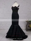 Trumpet/Mermaid Off-the-shoulder Silk-like Satin Floor-length Split Front Prom Dresses #UKM020103751