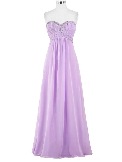 Chiffon Sweetheart Empire Floor-length with Beading Bridesmaid Dresses #UKM01013421