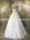 Tulle Sweetheart Ball Gown Floor-length with Sashes / Ribbons Wedding Dresses #UKM00022934