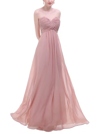 Chiffon Sweetheart Empire Floor-length with Ruffles Bridesmaid Dresses #UKM01013451