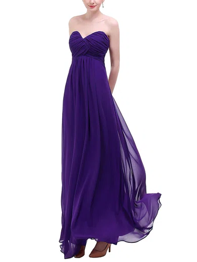 Chiffon Sweetheart Empire Floor-length with Ruffles Bridesmaid Dresses #UKM01013453