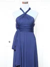Jersey V-neck A-line Short/Mini with Ruffles Bridesmaid Dresses #UKM01013143