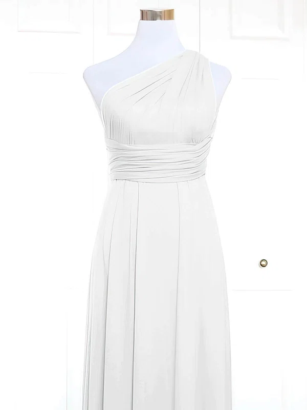 Jersey One Shoulder A-line Short/Mini with Ruffles Bridesmaid Dresses #UKM01013157