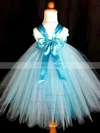 Empire Halter Tulle Ankle-length Sashes / Ribbons Flower Girl Dresses #UKM01031868