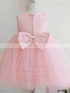 Ball Gown Scoop Neck Tulle Short/Mini Bow Flower Girl Dresses #UKM01031862