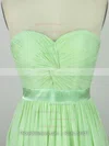 A-line Sweetheart Chiffon Floor-length Pleats Prom Dresses #UKM020104243