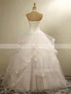Tulle Halter Ball Gown Floor-length with Beading Wedding Dresses #UKM00023020