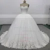 Tulle Sweetheart Ball Gown Chapel Train with Appliques Lace Wedding Dresses #UKM00023034