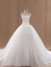 Ball Gown Straight Tulle Court Train Wedding Dresses #UKM00023037