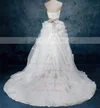 Organza Sweetheart Ball Gown Court Train with Sashes / Ribbons Wedding Dresses #UKM00023082