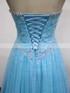 Ball Gown Sweetheart Tulle Floor-length Lace Prom Dresses #UKM020104337