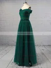 Princess Off-the-shoulder Tulle Floor-length Sashes / Ribbons Prom Dresses #UKM020104834