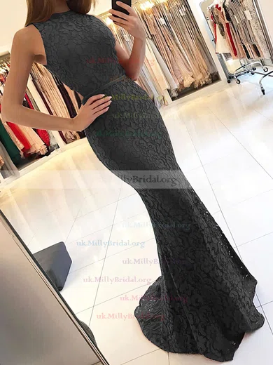 Black lace trumpet dress best sale