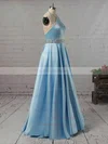 Princess Halter Satin Floor-length Beading Prom Dresses #UKM020104951