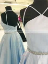 Princess Halter Satin Floor-length Beading Prom Dresses #UKM020104951