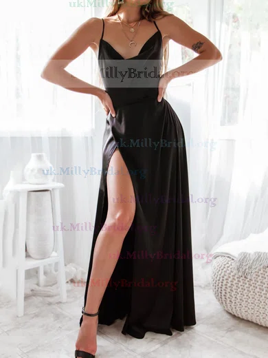 Silk hot sale slit dress