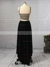A-line Scoop Neck Jersey Asymmetrical Prom Dresses #UKM020105406