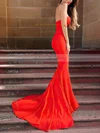 Trumpet/Mermaid Sweetheart Silk-like Satin Sweep Train Sashes / Ribbons Prom Dresses #UKM020105479