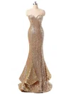 Trumpet/Mermaid Sweetheart Sequined Sweep Train Prom Dresses #UKM020105818