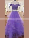 A-line Sweetheart Lace Organza Floor-length Cascading Ruffles Prom Dresses #UKM020106068