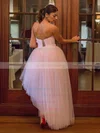 Ball Gown Sweetheart Tulle Asymmetrical Beading Prom Dresses #UKM020106106