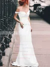Sheath/Column Off-the-shoulder Silk-like Satin Floor-length Split Front Prom Dresses #UKM020105047