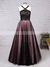 Ball Gown Halter Lace Tulle Floor-length Beading Prom Dresses #UKM020105048