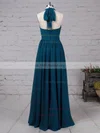 A-line Halter Chiffon Floor-length Sashes / Ribbons Prom Dresses #UKM020105870